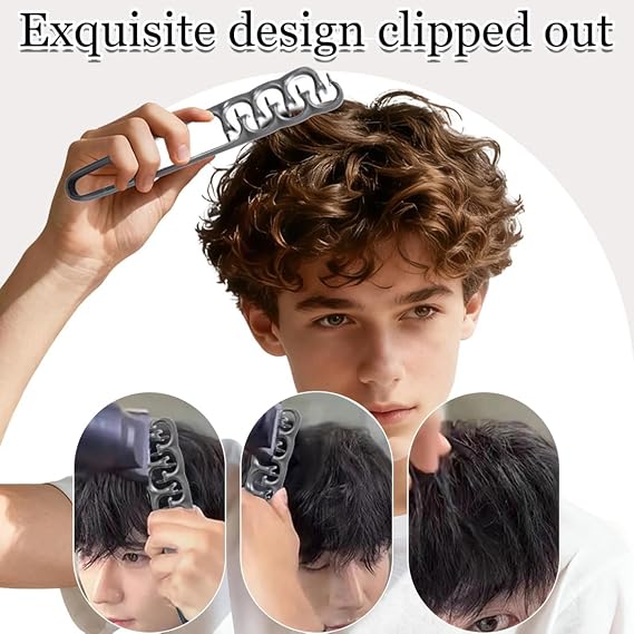 Pack of 3 Texture Comb, Styling Comb Curls, Volumising Tool for Roots, Volumising Wide-Tooth Hair Styling Comb, Ideal for Curly Hair, Hairdressing Styling for Women