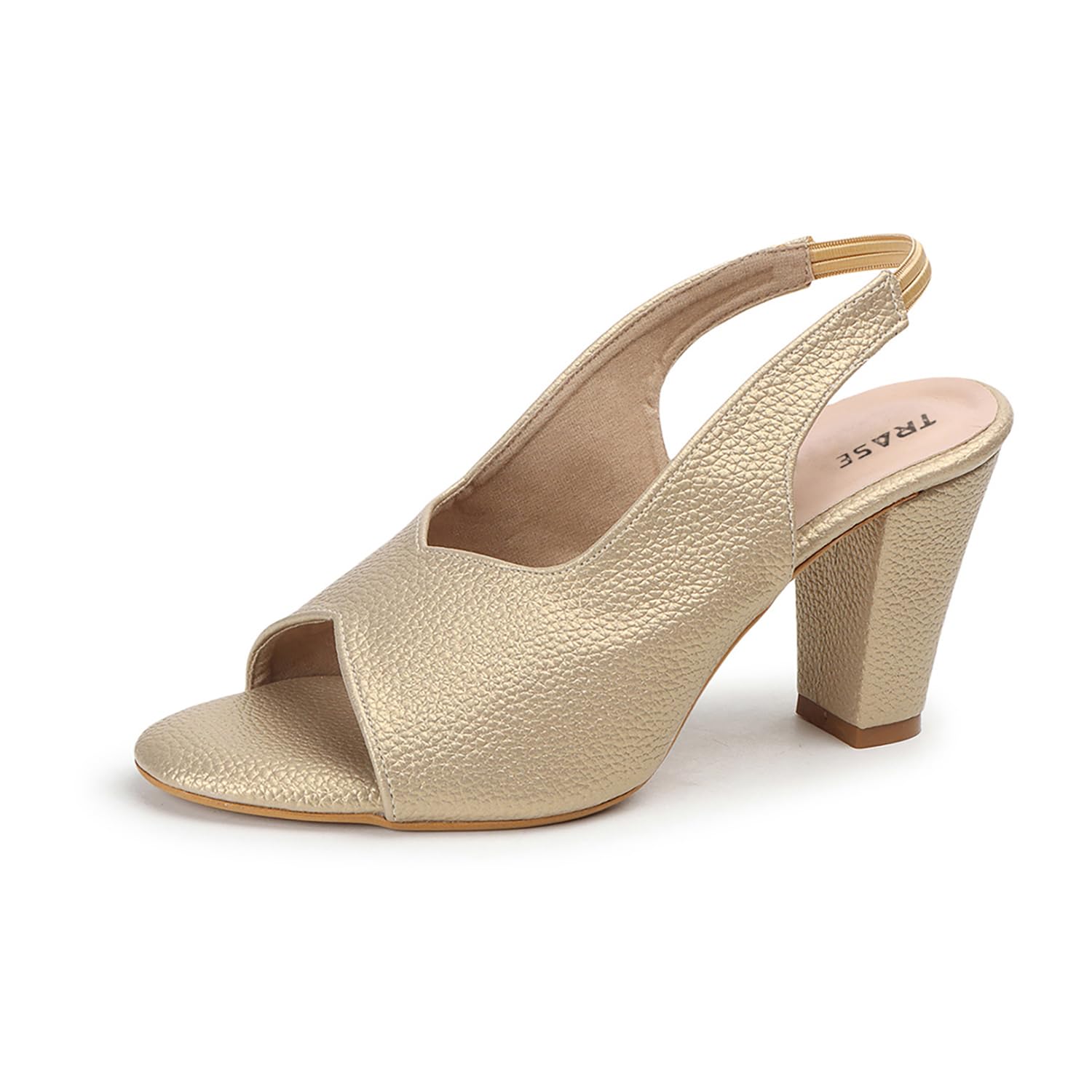 TRASE Womens Ankle Strap Block Heels Sandals| Fashionable Sandals for Women & Girls | Light weight, Soft Footbed, Comfortable & Stylish - 47067, Golden, 3 UK (B0D47KJHB9) Amazon Price History, Amazon Price Tracker