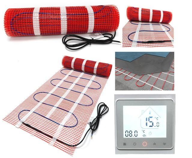 Heat Up Electric Underfloor Heating Sticky Mat 150W per m² for Stone Tiles Laminate Ceramic Porcelain etc (8m x 0.5m)