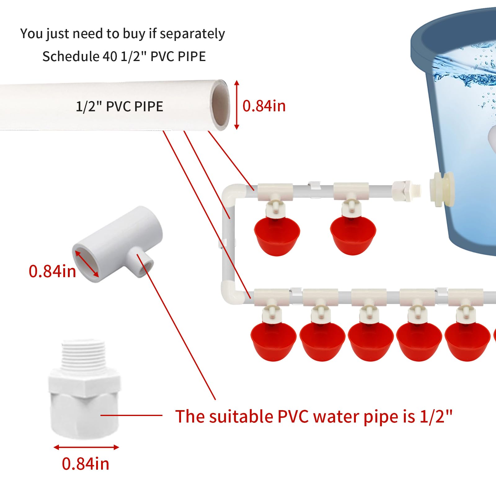 Snapklik.com : Automatic Chicken Waterer Feeder Complete Set, Poultry ...