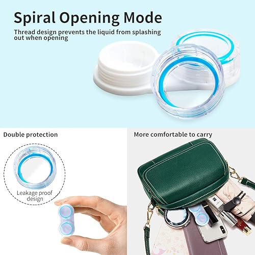 Miniatura 3 de ofone Paquete de 12 fundas transparentes para lentes de contacto, estuche portátil para lentes de contacto con herramienta de eliminación de pinzas,