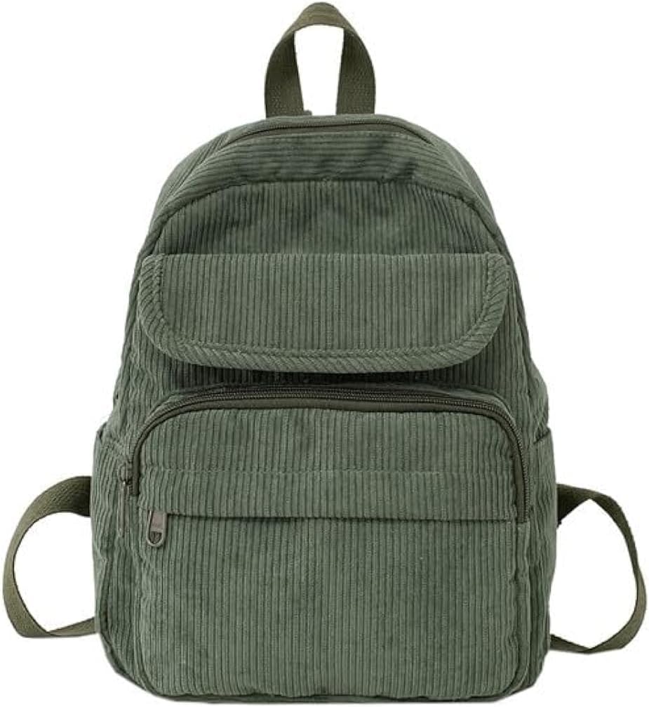 Mini Backpack for Women - Small Aesthetic Corduroy Backpack, Light Weight