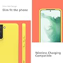 YATWIN Silicone Back Case for Samsung Galaxy S22, Soft-Touch Phone Back Cover for Samsung Galaxy S22 - Yellow gallery image