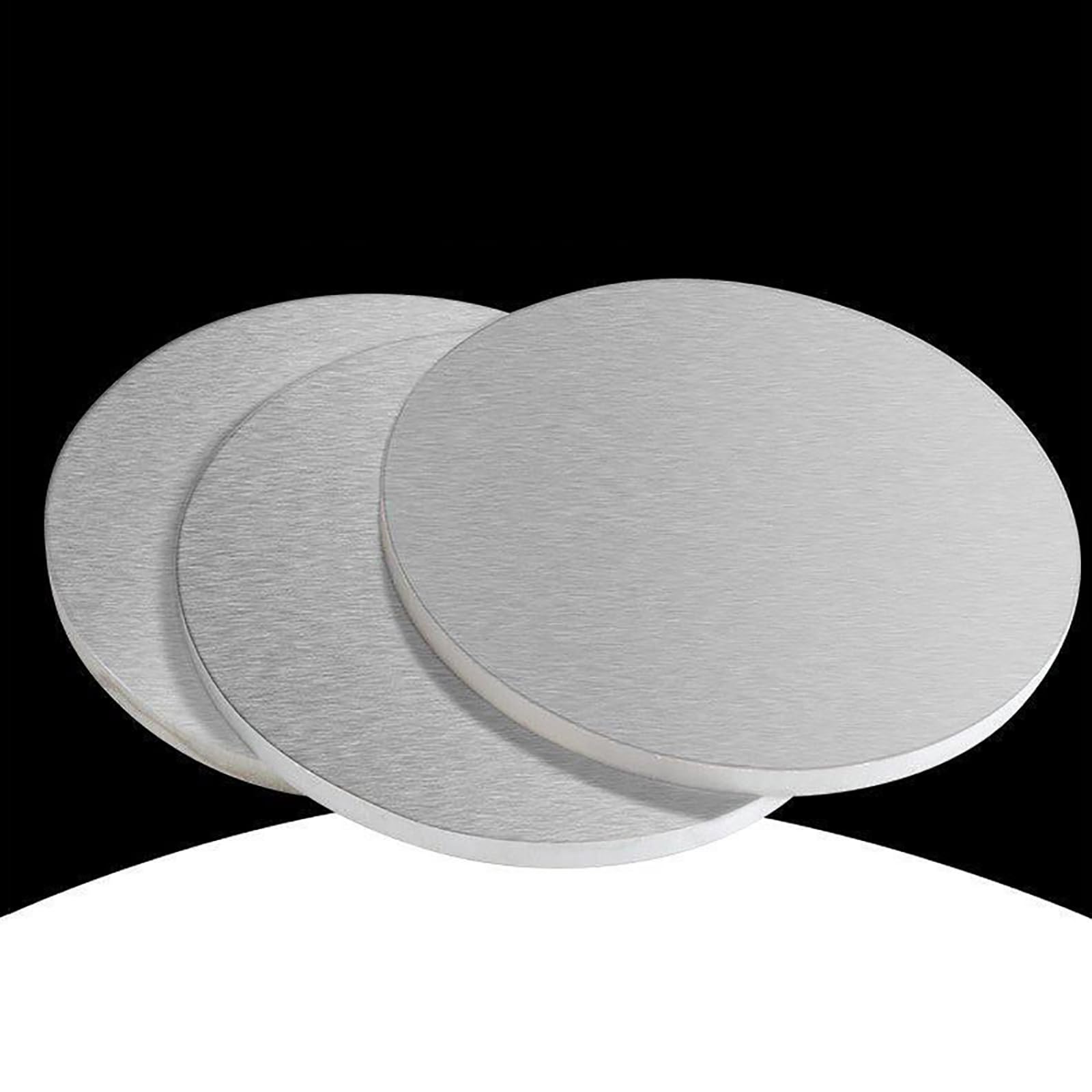 Disco in acciaio inossidabile, 6061 Confezione da 2 lamiere rotonde in alluminio con pellicola protettiva di varie dimensioni(250 * 2mm)