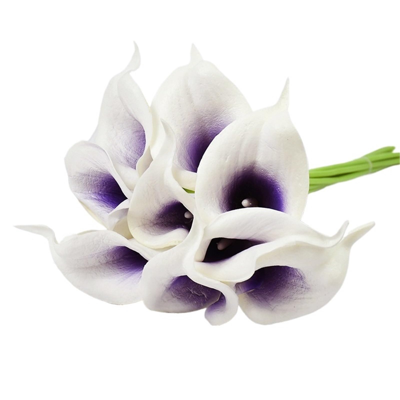 Dcrxz Artificial Flowers 20Pcs Real Touch Calla Lily Artificial Flowers White Wedding Bouquet Bridal Shower Party Home Flower Decoration Fake Flower(F)