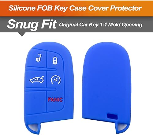 Miniatura 7 de Funda de silicona para llavero Jeep Grand Cherokee Renegade Compass Dodge Challenger Charger Dart Durango Journey Chrysler 200 300  Accesorios para