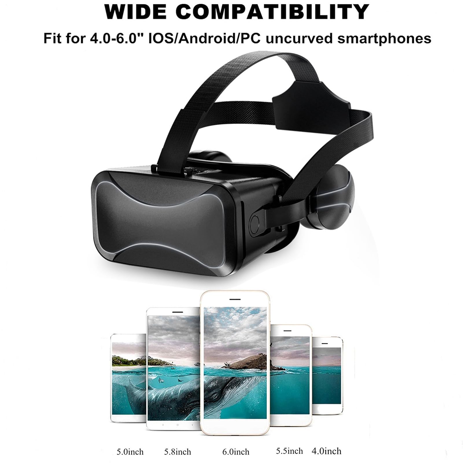 Gafas de Realidad Virtual, Control Remoto Bluetoth Gamepad