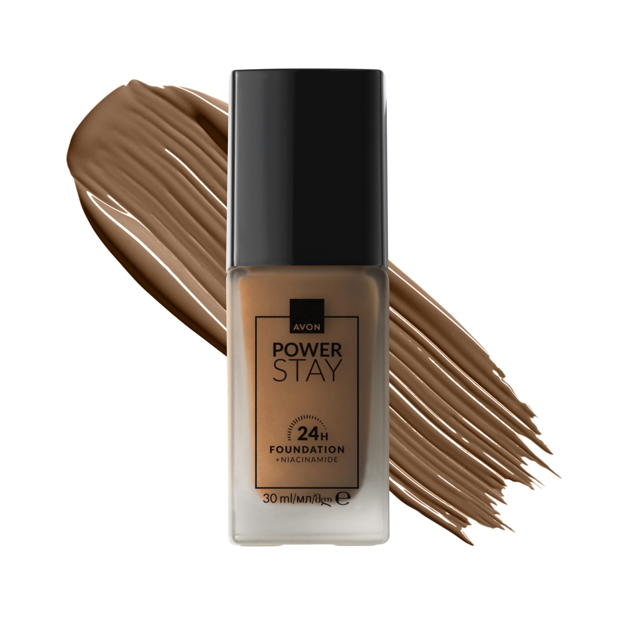 Avon Power Stay 24 Hour Longwear Foundation SPF10, Bronze 515N, Colour Lock Technology, Breathable, Natural-Looking Formula, 35 Shades, Cruelty Free