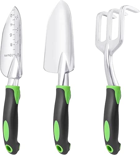 Garden Tools Set, 3 Pack Heavy Duty Gardening Tools Set