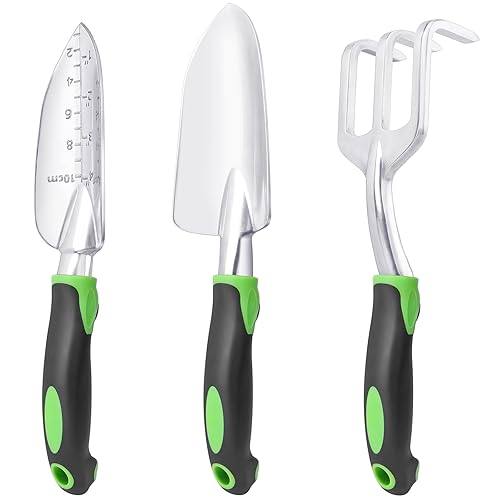Garden Tools Set, 3 Pack Heavy Duty Gardening Tools Set