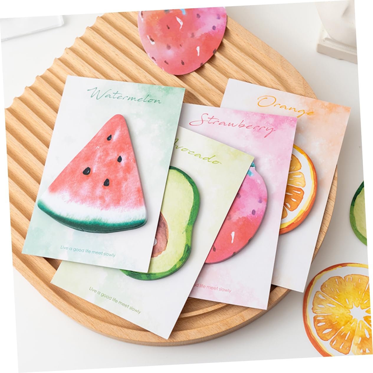 Angoily 5 Pezzi Di Piccoli Blocchi Note A Forma Di Frutta Adesivi Multifunzione Blocchi Note Portatili Blocchi Note Carini Adesivi Per Appunti Blocchi Note Scolastici Adesivi Per