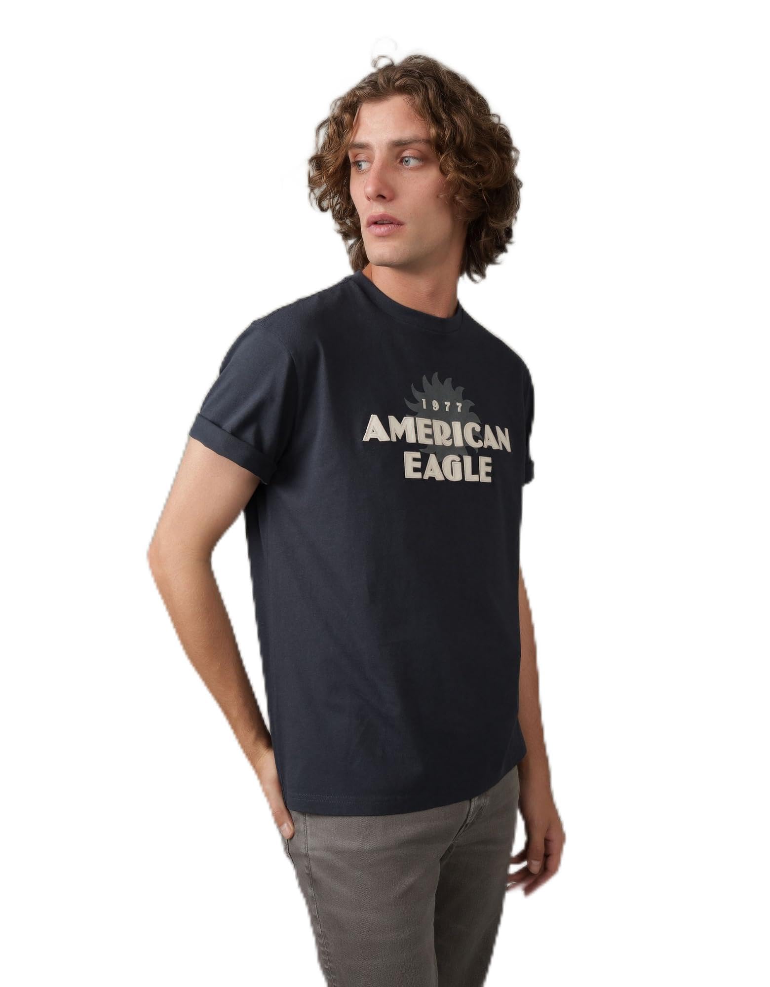 American Eagle Mens Logo Graphic T-Shirt