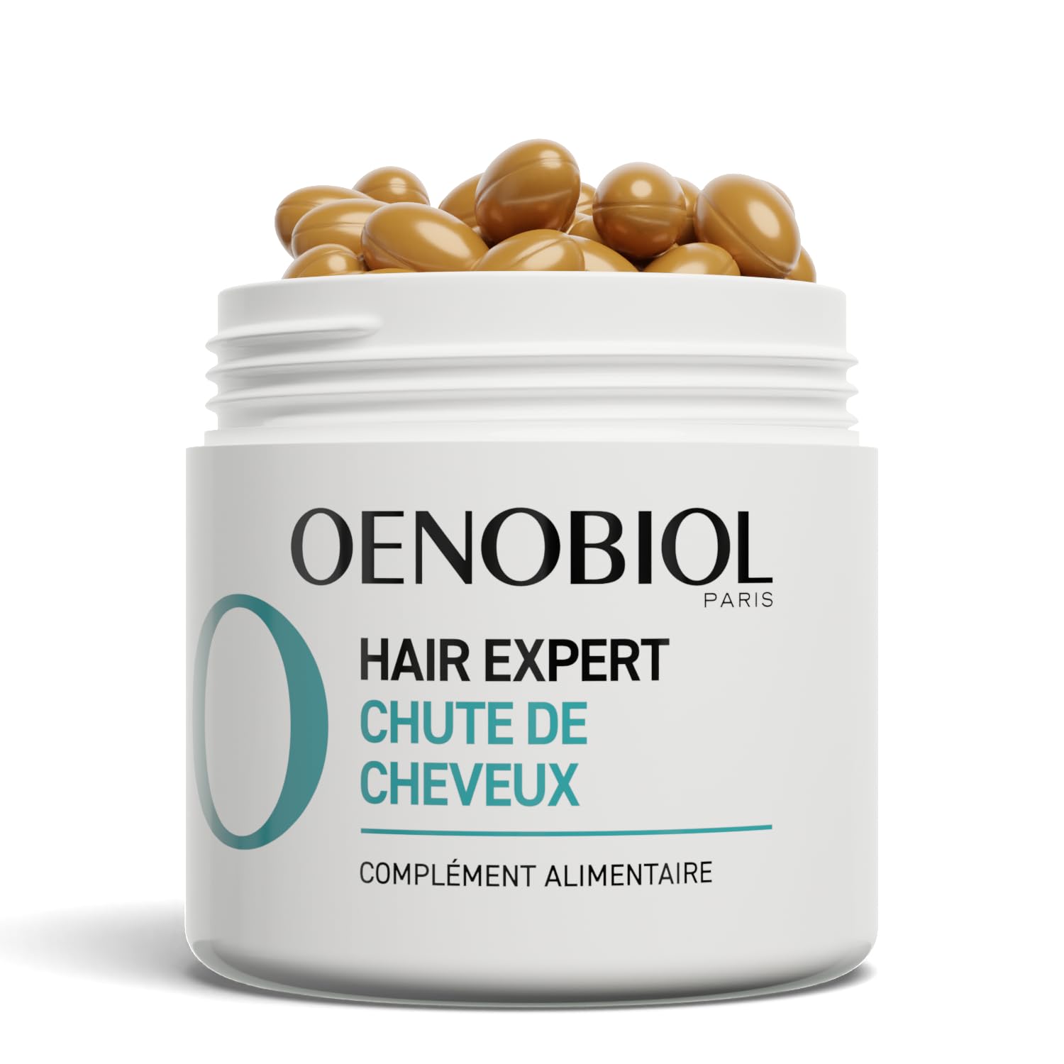OENOBIOL HAIR EXPERT Chute de Cheveux - Nouvelle formule concentrée - Favorise la croissance - Préserve la densité des cheveux -Complément alimentaire 2x60 capsules-Programme 2 mois