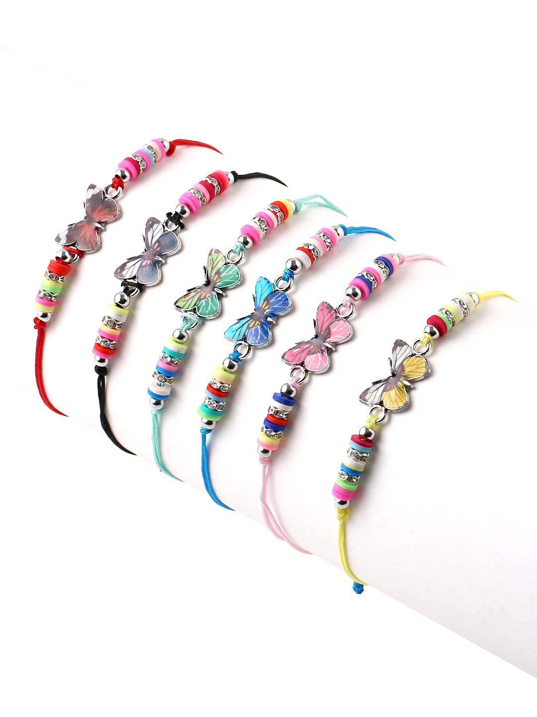 Melbees by Yellow Chimes Kids Jewelry 6 Pcs Kids Bracelets for Girls Birthday Party Return Gifts - Yellow Charm Bracelets with Butterfly, Cat, Flamingo, Unicorn, Owl Designs 3