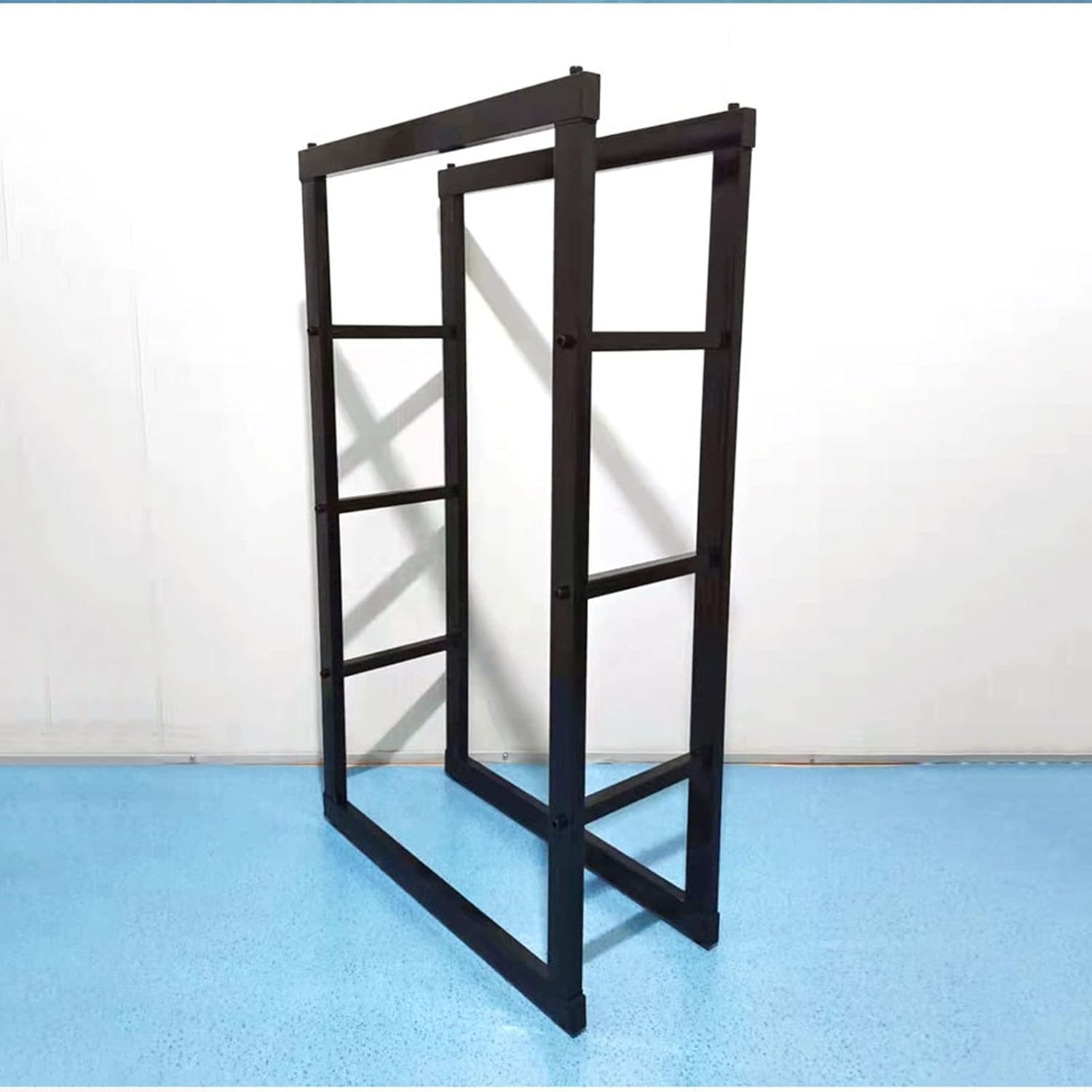 Firewood Rack Metal Firewood Log Store Holder Firewood Rack Indoor Outdoor Fireplace Fire Log Stacker Stand Heavy Duty Wood Storage Shelf with Side Rails Easy Assemble Fire,