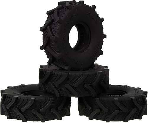 HobbyMarking 1.0 Crawler Mud Terrain 2.441 in Neumáticos de goma suave para 118 Axial SCX24 TRX4M Defender Bronco Deadbolt B17 FCX24 124 RC Crawler