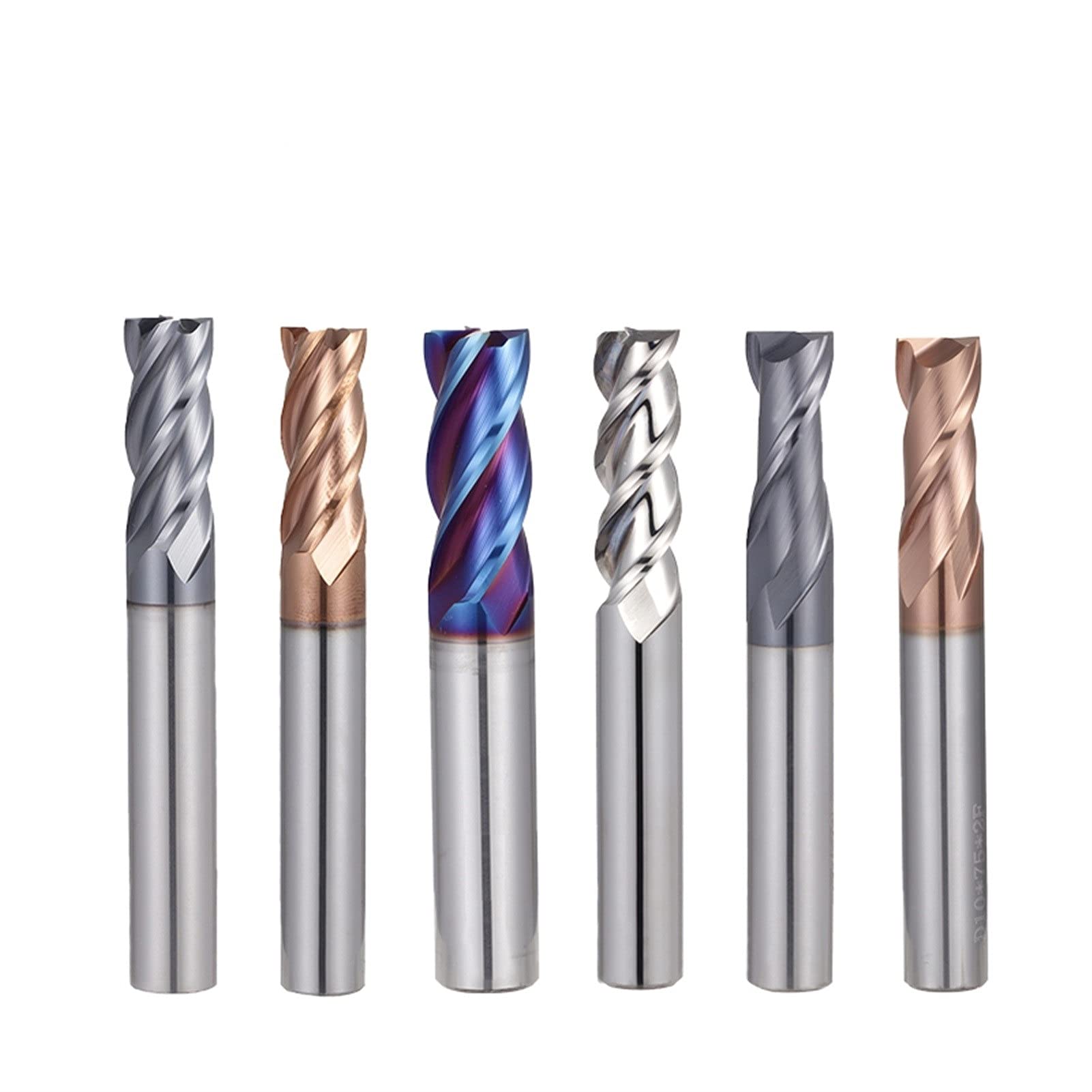 TBZOQAID CNC Carbide End Mills Solid Mill 2 3 4 Flute Tungsten Spiral Router Bits Bit HRC50 55 65