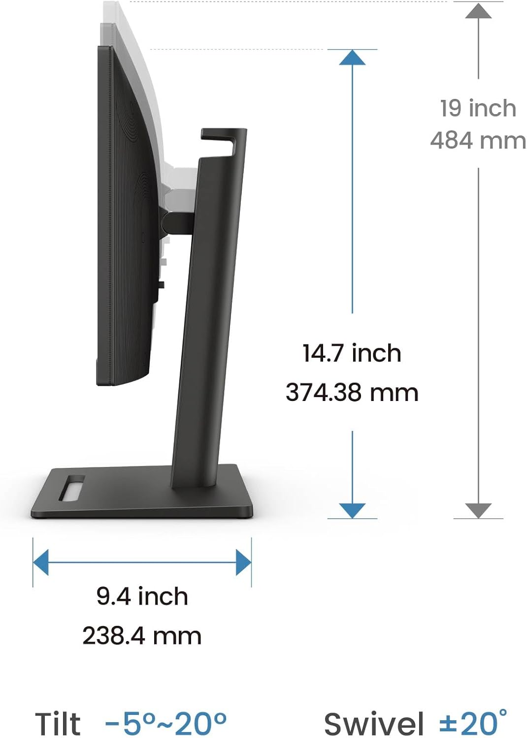 BenQ GW2490T 23.8” IPS 1080p Home Office Monitor, FHD, 100Hz, Ergo Design, high Refresh Rate, 99% sRGB, VESA MediaSync, B.I, Flicker Free, Low Blue Light, ePaper, Coding Mode, TÜV Rheinland Certified