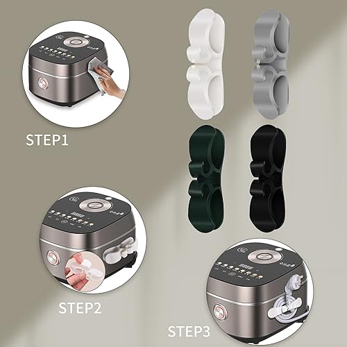 Miniatura 6 de Organizador de cables mejorado para electrodomésticos, 8 piezas de enrollador de cable de electrodomésticos, soporte de cable para