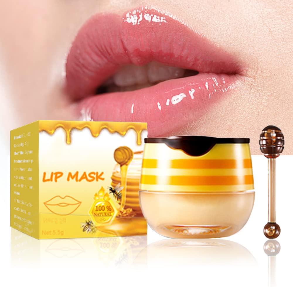 Bee Balm Lip Honey Pot, lippenverzorgingsproducten, Lip M Ask, honing propolis hydraterend, hydraterend en preventief peeling voor droge en gebarsten lippen, hydraterend