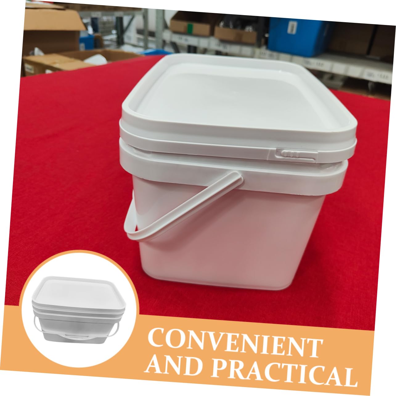 Secchio per Pittura in Plastica Pp 10 Litri con Coperchio e Manico, Contenitore per Vernice Leggero e Resistente, Secchio di Stoccaggio Multiuso per Conservazione Pigmenti