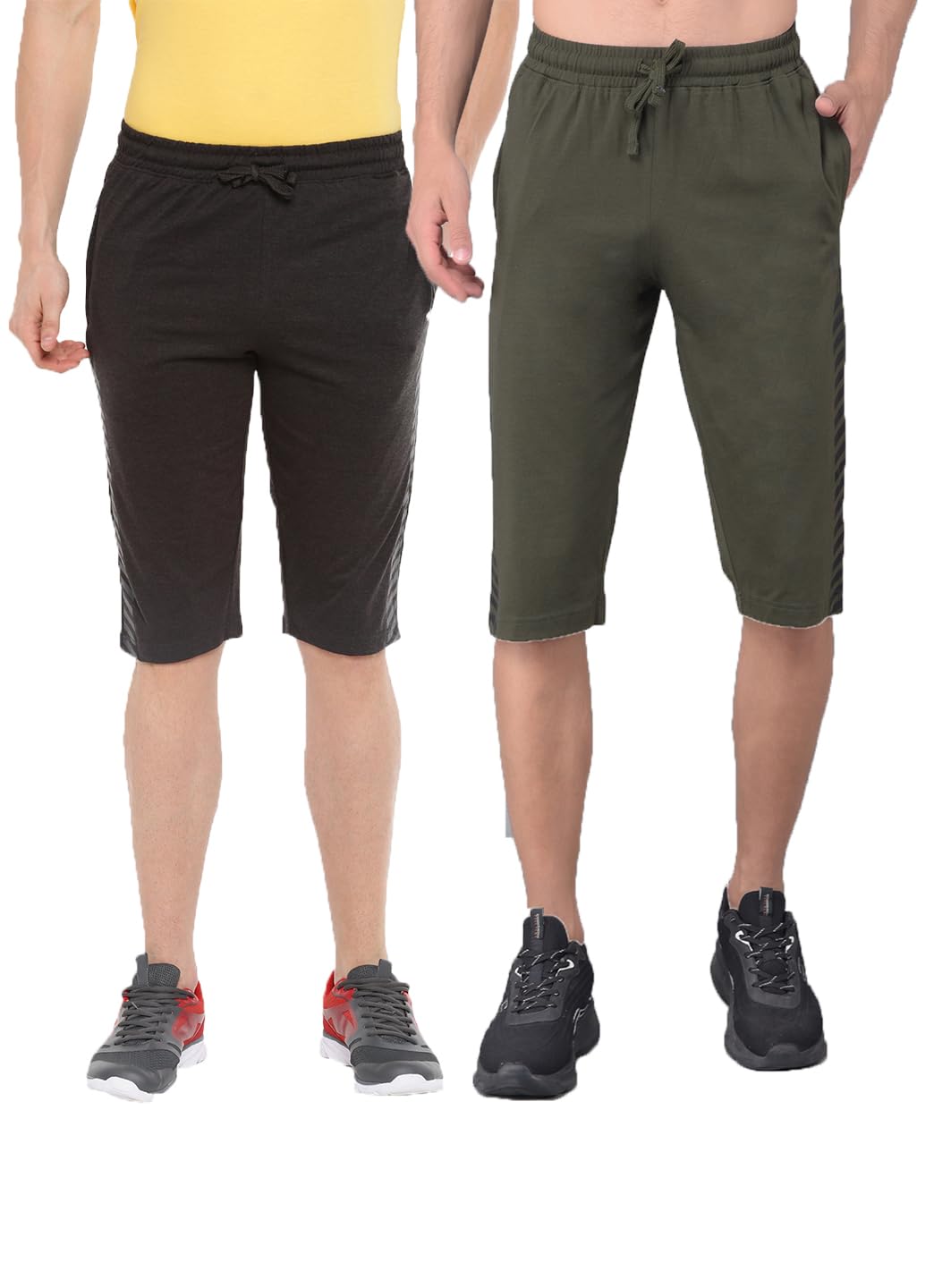 dollar Mens Casual Cotton Capri 3/4th Shorts (Pack of 2)-picture-42