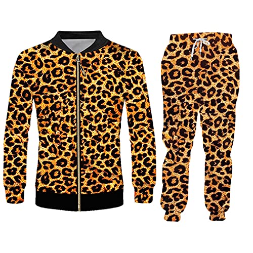 Sweat à capuche Harajuku léopard 3D jogging grande taille XXXXL