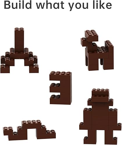 Miniatura 58 de Bloque clásico de ladrillos a granel de 2 x 4, 100 piezas de ladrillo de construcción amarillo albaricoque, compatible con piezas y piezas Lego