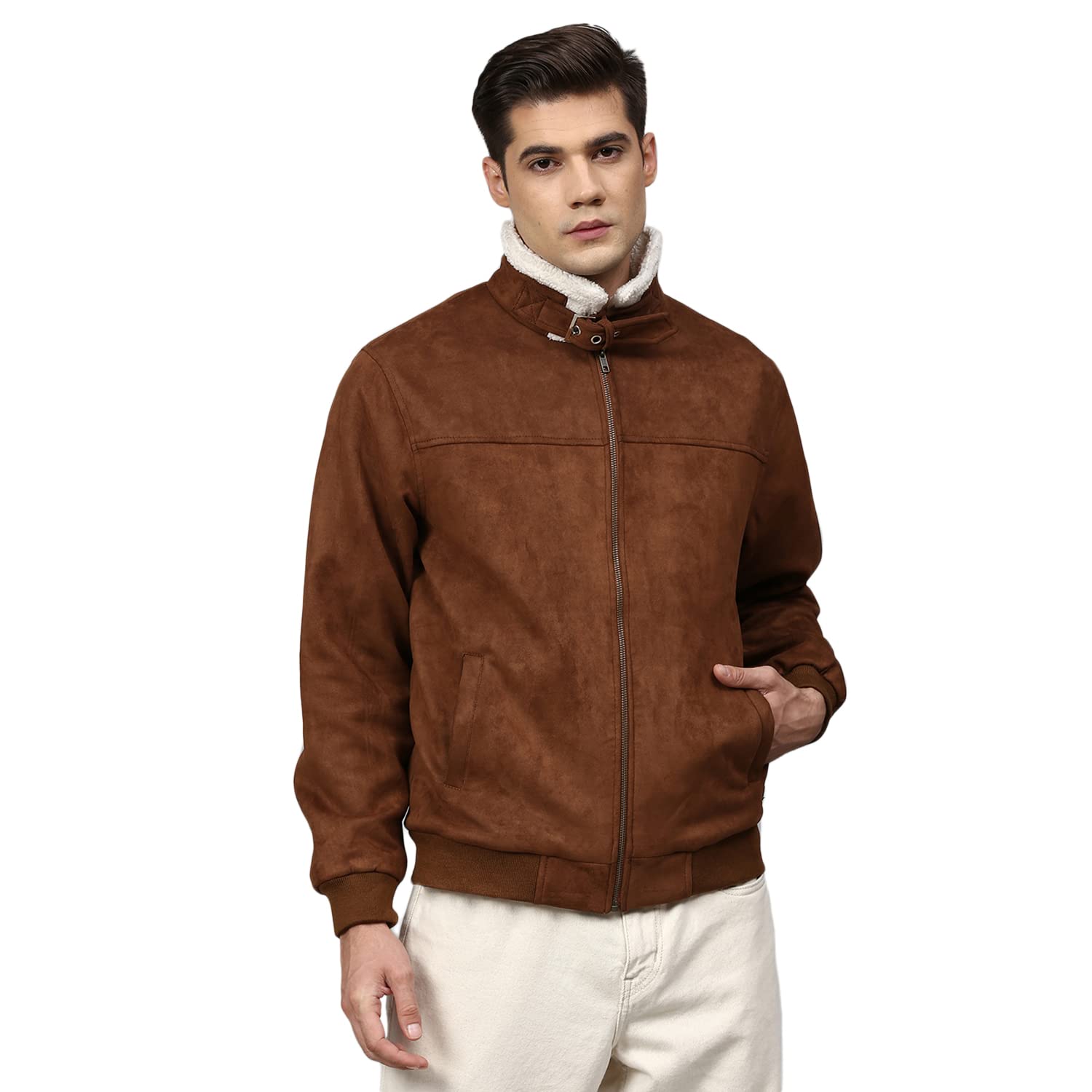 Campus Sutramens Solid Black Dri Fit Zip Through Activewear Jacket