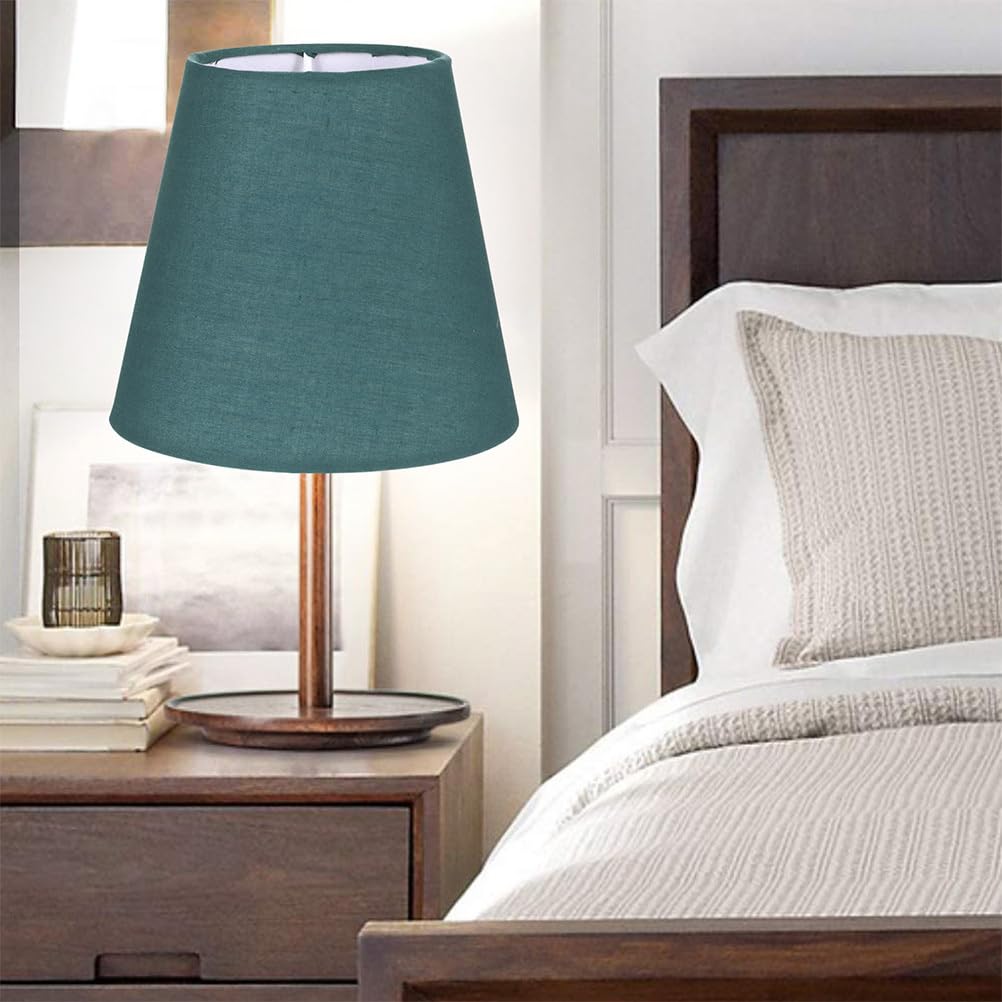 Uonlytech 2pcs Fabric Lampshade Drum Small Table Lamp - Image 2