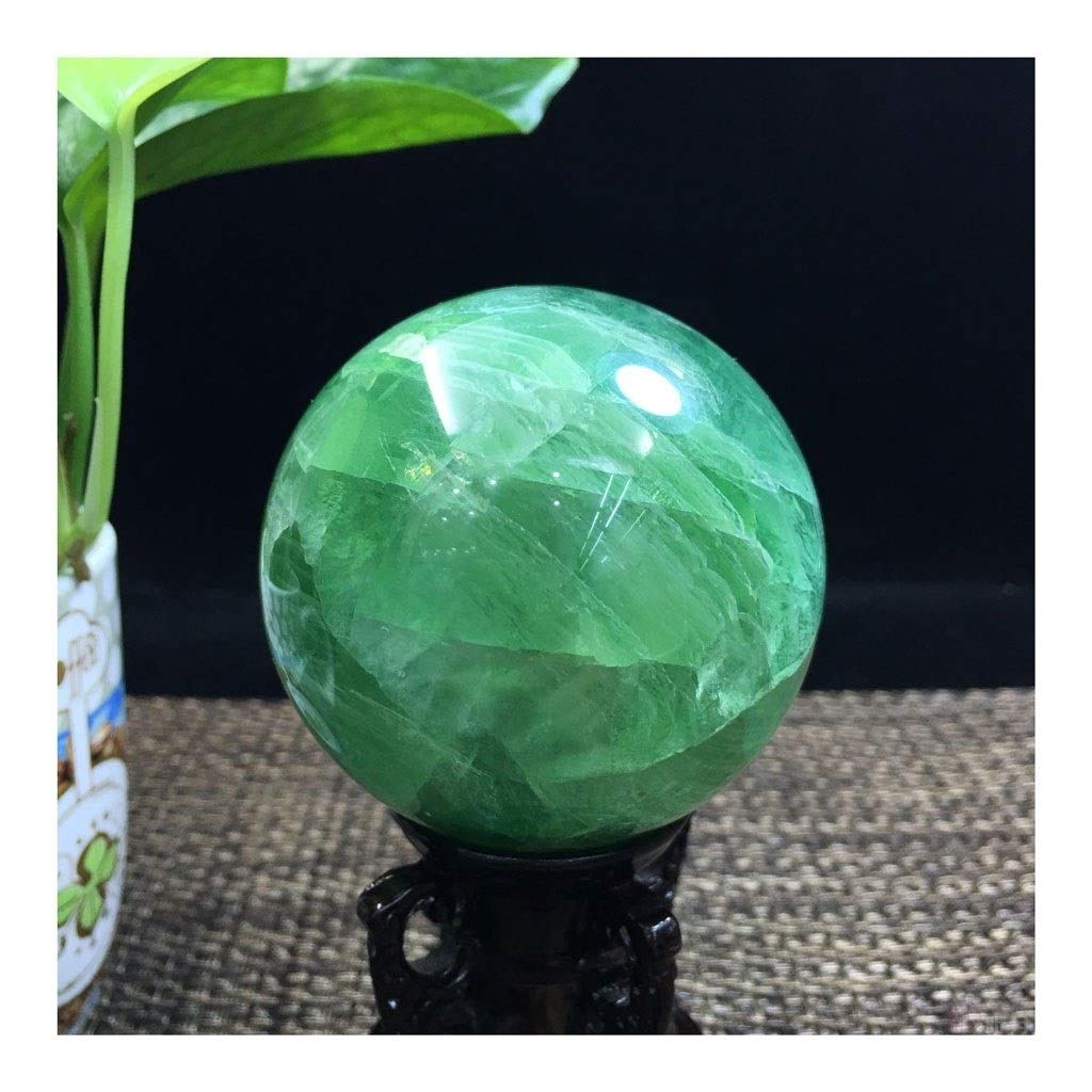 Bola de Cristal (en la Magia Occidental) Natural Verde Bola de Cristal Agrietado Oficina Auspicioso Feng Shui de la Bola de la Bola de Piedra Talla Pulido Regalo de los Ornamentos Bola