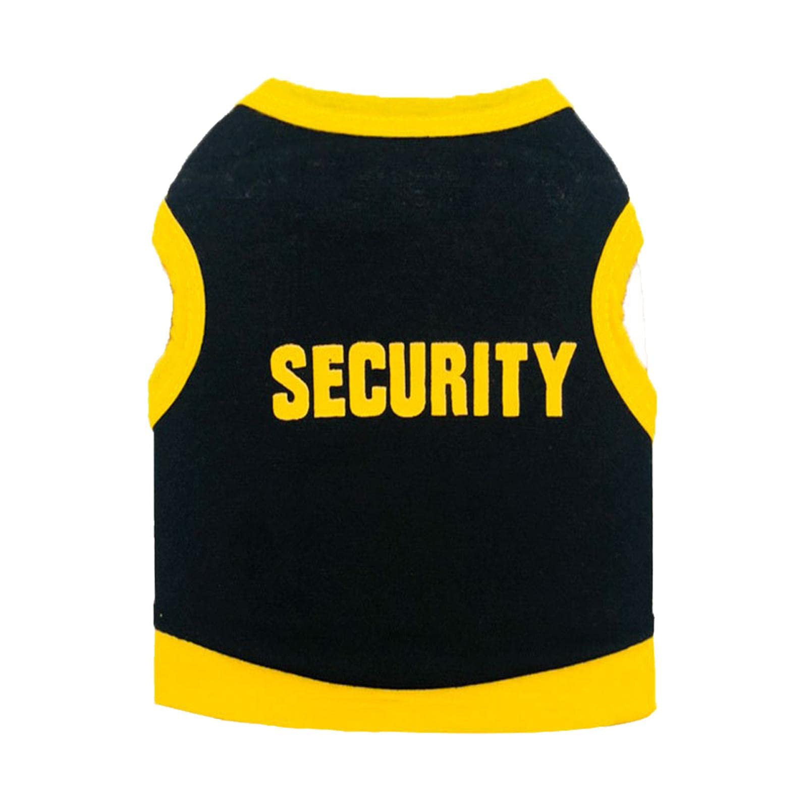 Blue Fish Security Dog Shirt, Dog T-shirt with Security Pattern, Boy Clothes, Cotton Security Dog Shirt, Male Pet Outfits, Cat Clothing Security Vest Black