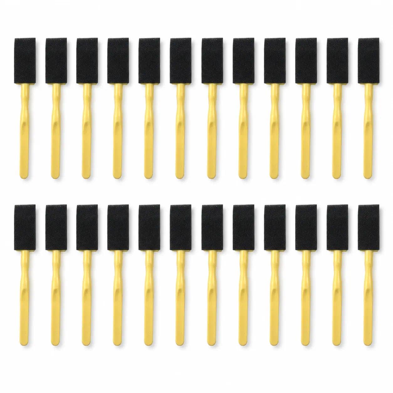 24 Pcs Foam Paint Brushes, Reusable Foam Brushes, Practical Sponge Brushes for Painting for Staining, Varnishes, DIY Craft Projects, Various Art, Craft and Maintenance Needs