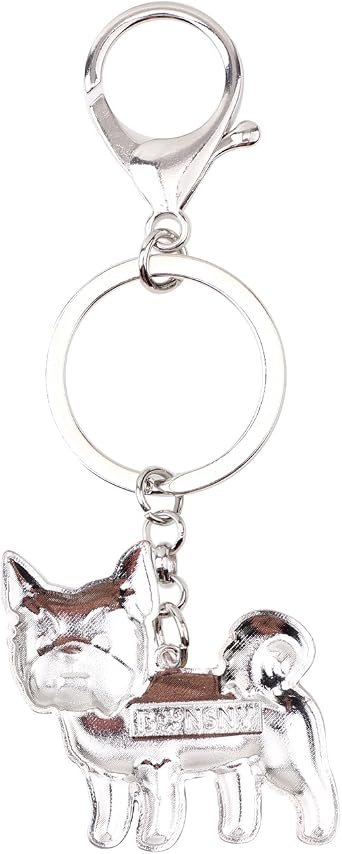 BONSNY Enamel Alloy Yorkie Yorkshire Dog Key Chains For Women Car Purse Handbag Charms Jewelry