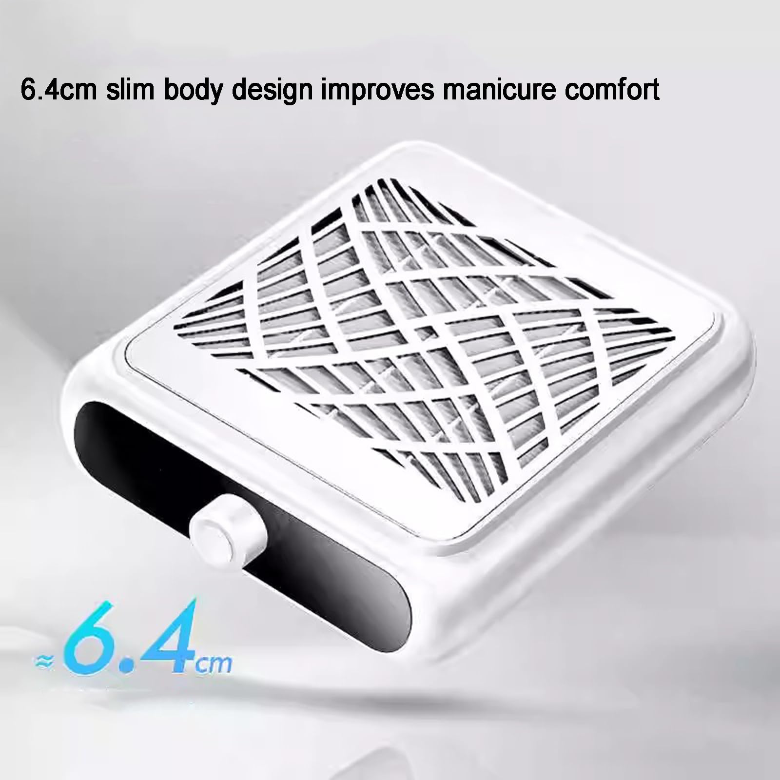 Aspirador Profesional para uñas acrílicas, con filtros Reutilizables, Velocidad Ajustable (máx. 4000 RPM), para salón de uñas y Uso doméstico, silencioso.