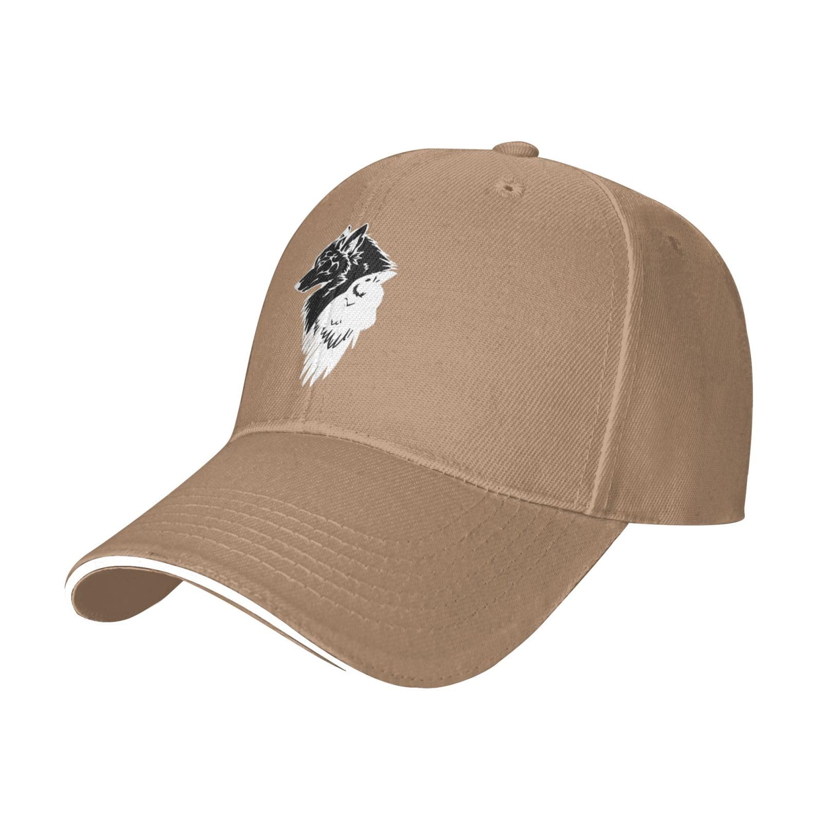Viking Norse Wolf Raven Rune Baseball Cap Men Women - Classic Dad Hat Adjustable Plain Hat