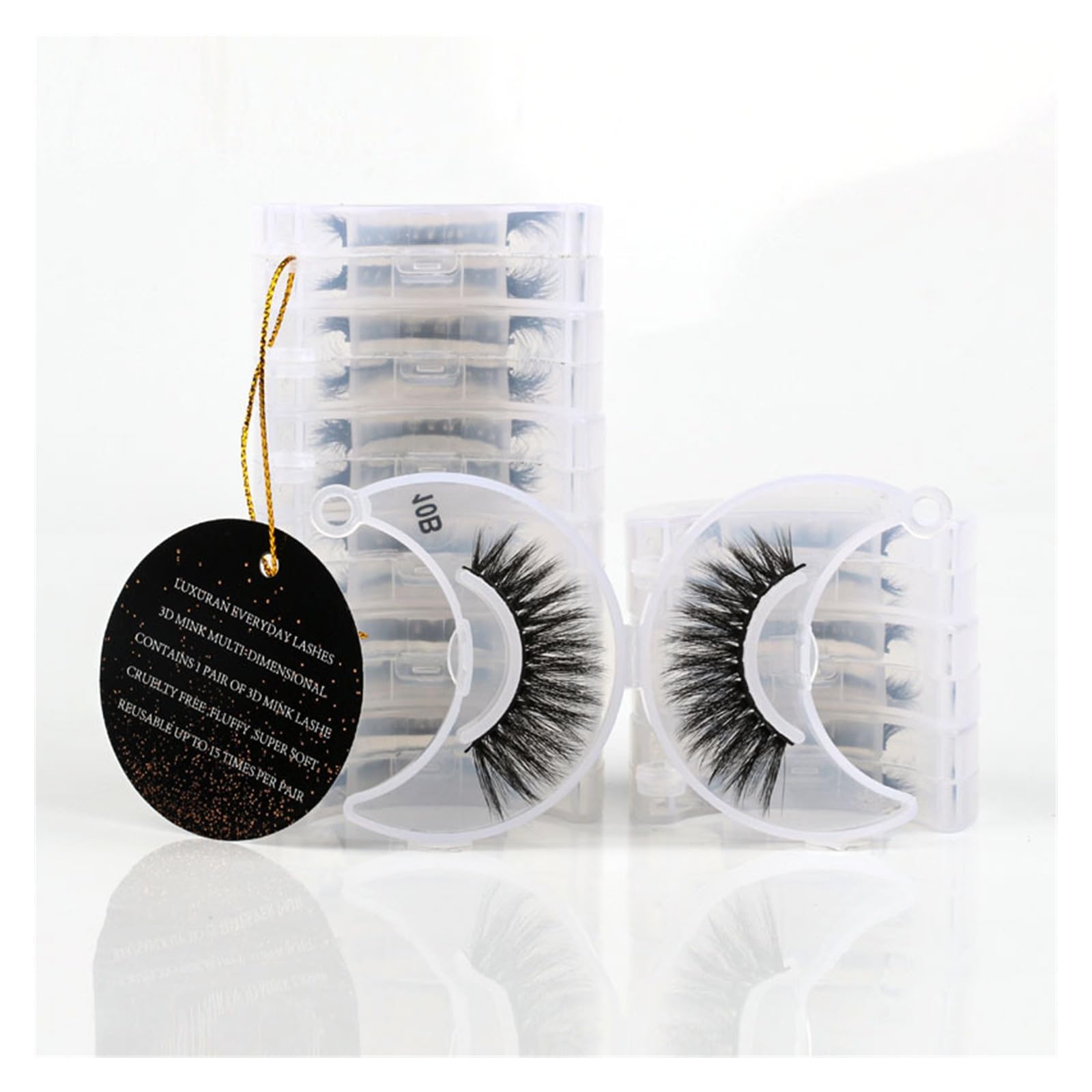 UAMOU Eyelashes Faux Mink Lashes Reusable False Eyelashes Natural Fluffy Makeup Tools Extension Fake Lashes maquiagem Cheerfully Color