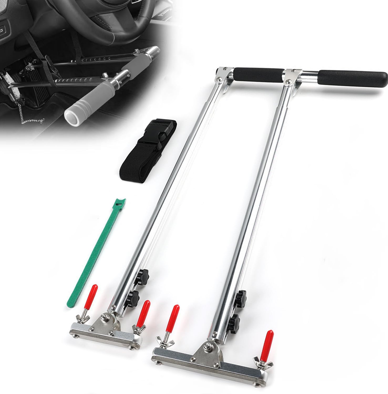 Controles De Mano Del Automóvil Dispositivo Para Controladores Discapacitados,Asistencia De Conducción De Discapacidad Portátil, Control De La Mano Del Pedal De Longitud Ajustable, Controles De Asist
