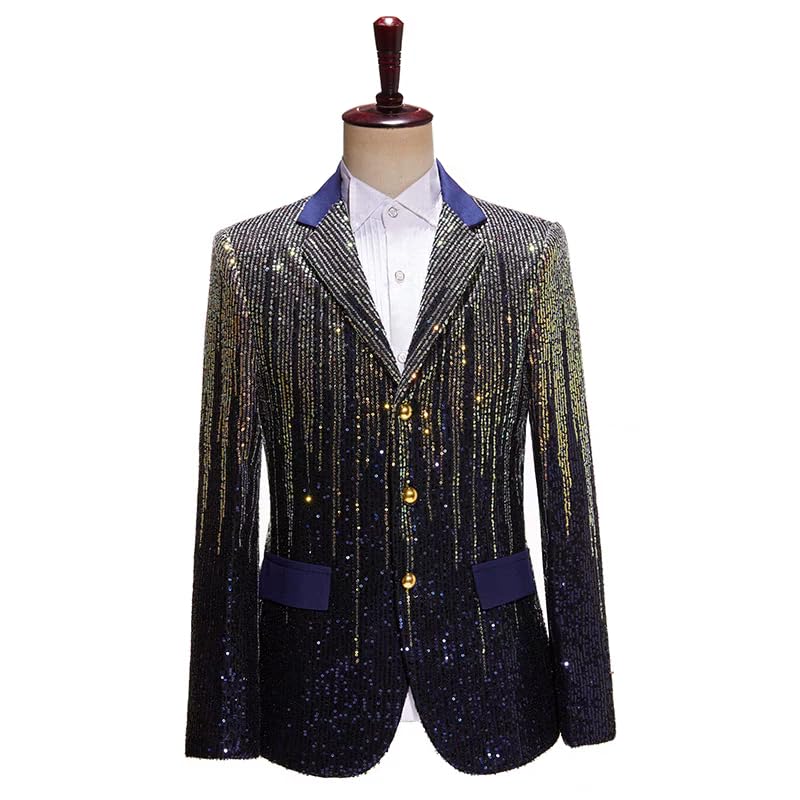 Men's Sequin Jacket, Party, Ball, Wedding, 3-Button Jacket.2