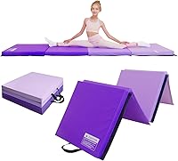 Vista 8 de Kangaroo Hoppers Gymnastics Tumbling Mats for Kids, Foldable Gym Mat with Carrying Handles for Home Activity Play