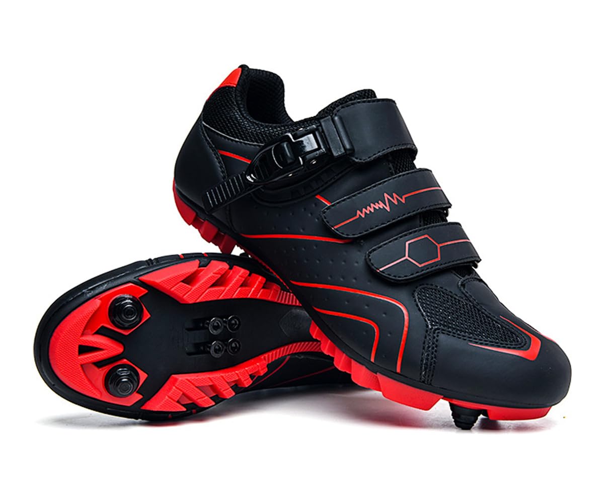 Hixingo Zapatilla de Ciclismo Hombre y Mujer, Zapatos Bicicleta de Carretera Exterior MTB Compatibles con SPD/SPD-SL Lock System, Zapatillas de Ciclismo Unisex Adulto Respirables