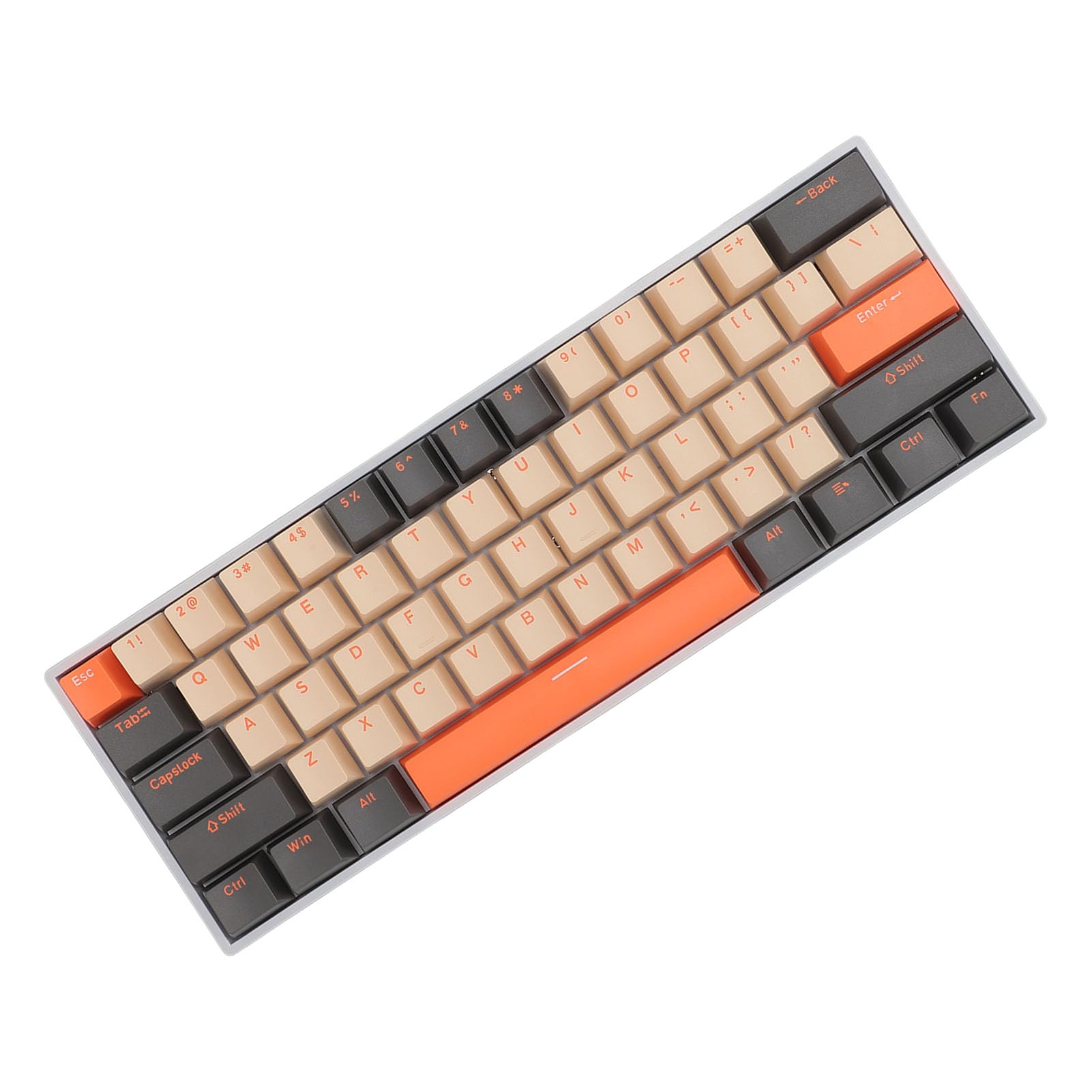 Tangxi Tastiera Meccanica Wireless 61 Tasti Retroilluminazione RGB Portatile per Giochi e Viaggi Bianca