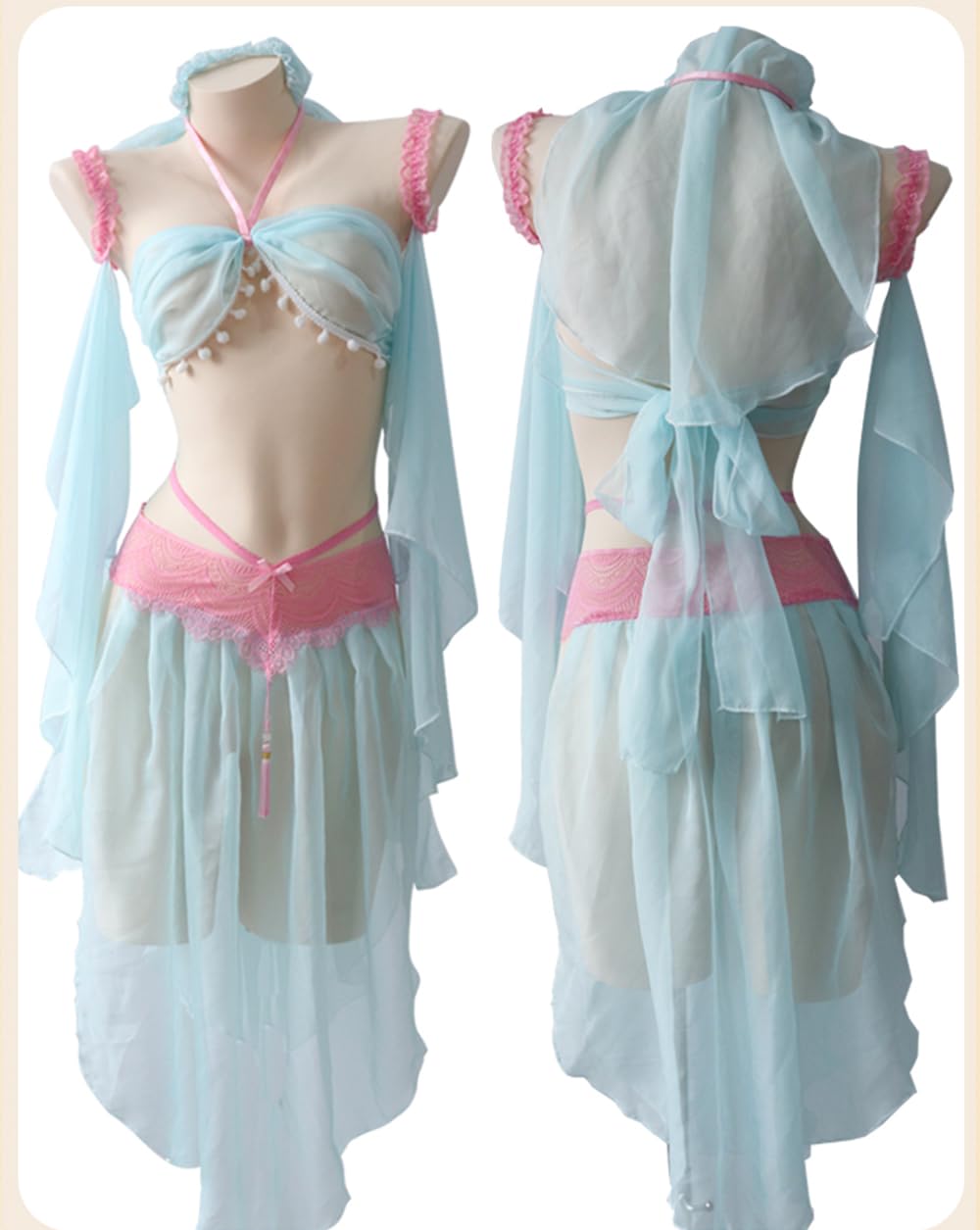 SINROYEE Women Sexy Cosplay Lingeries Anime Maid Dress Halloween Cat Egyptian or Chinaese Classical Cosplay Outfit: 8