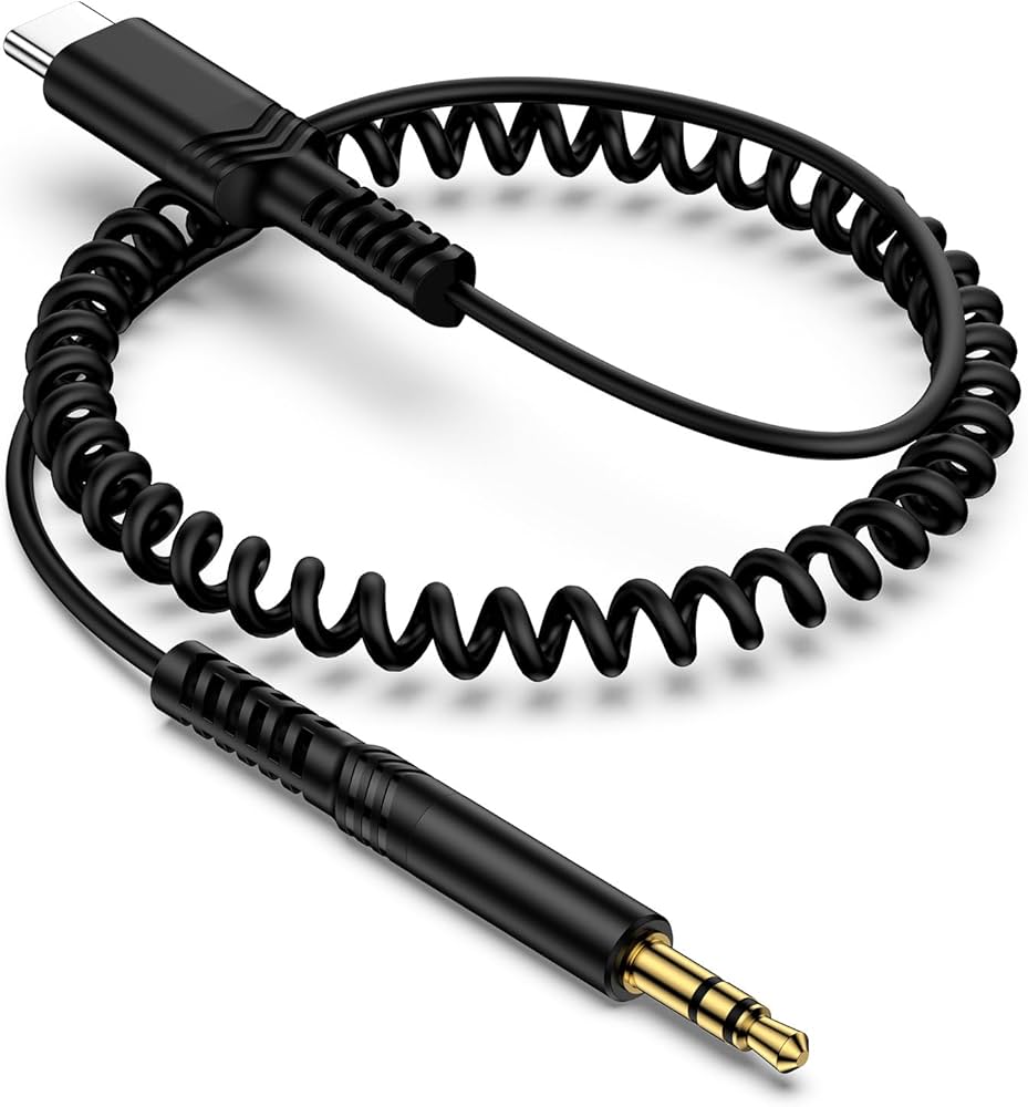 GALAXY S25 (音煒) Amazon.com: Samsung S25 Ultra Coiled USBC to 3.5mm Aux Cable 4FT