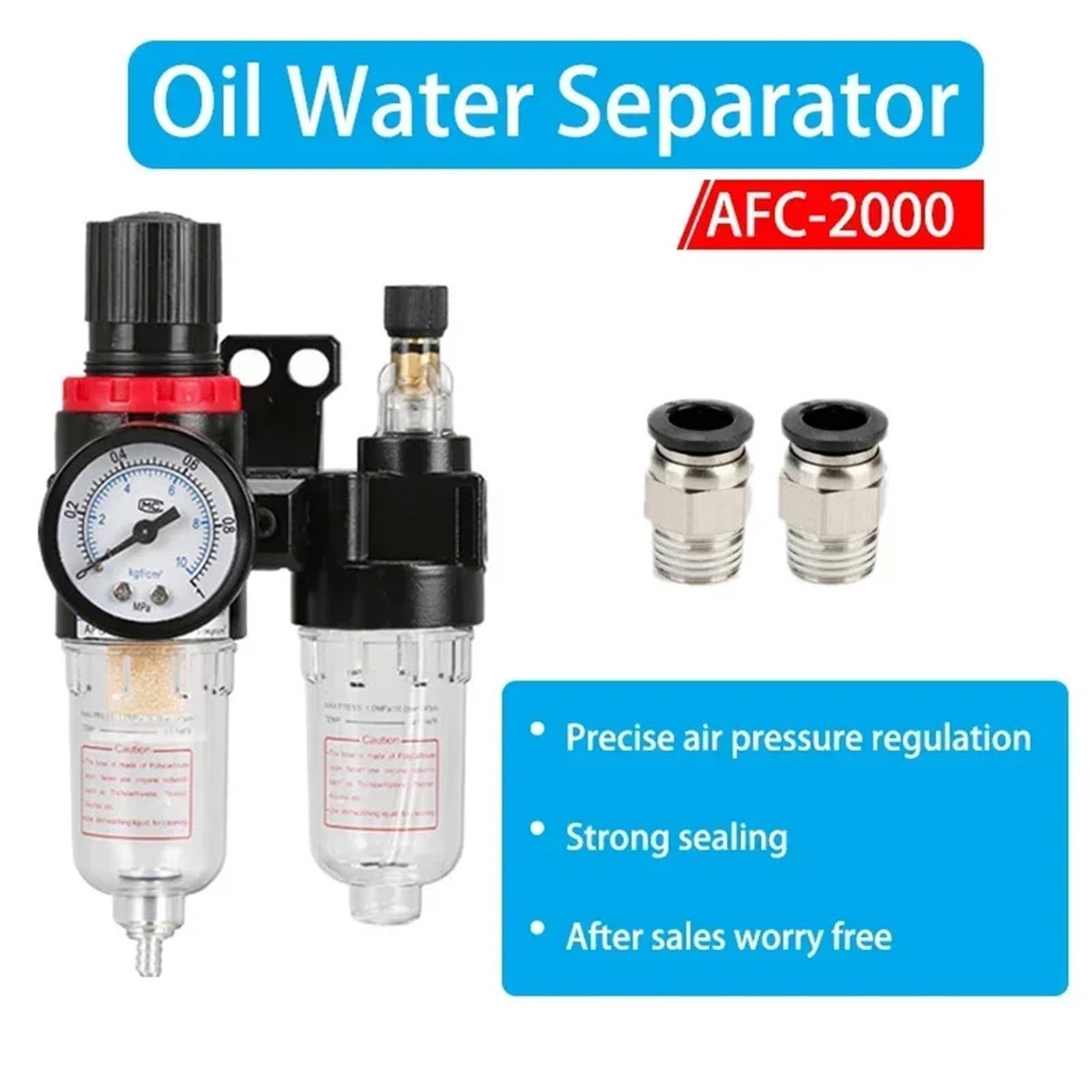 1 szt. AFR2000+AL2000 G1/4-calowy kompresor powietrza AFC2000 regulator separator wody filtr pułapka aerograf AFC-2000 (PC 10 mm)