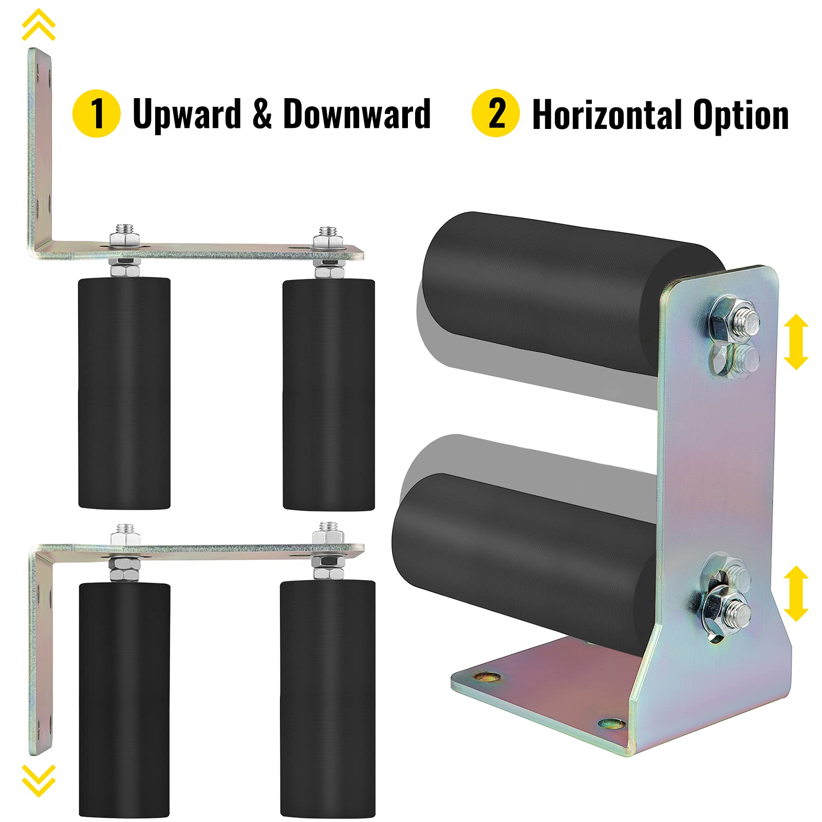 Buy VEVOR Gate Roller Guide 6" Sliding Gate Black Nylon Roller Coloring