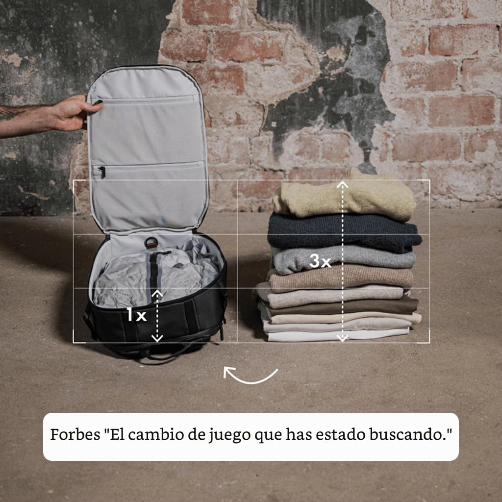 Ekster Kit de viaje al vacío – Bolsas de viaje modulares de almacenamiento y organización de compresión de nailon antiolor e impermeable, listas para TSA, bomba de vacío inalámbrica para más de 15