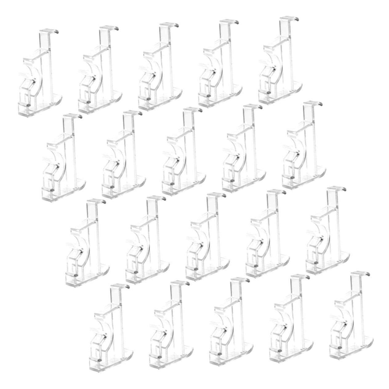 PRETYZOOM 20pcs Clear Plastic Curtain Clips for Valances Easy Installation Versatile Hardware for Blinds for Home and Office Window Treatments
