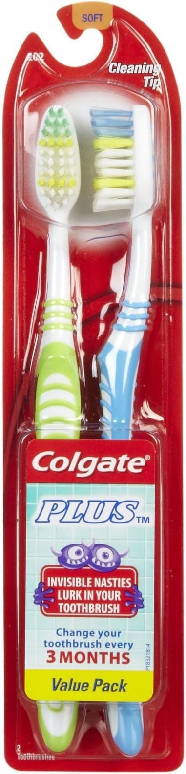 Plus Toothbrush, Full Head, Soft - 2 ct - 2 pk