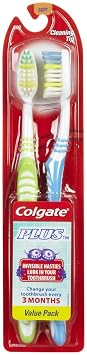 Colgate Plus Toothbrush, Full Head, Soft - 2 ct - 2 pk